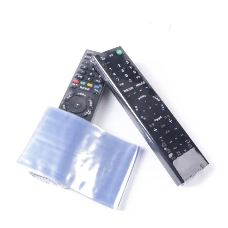 10Pcs/set Remote Control Protector Dustproof Bag Transparent Heat Shrinkable Film for TV Air Conditioner Remote Cover Case Bag