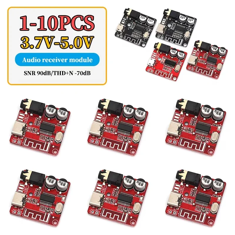 1-10pcs/set DIY 5.0/4.1 Bluetooth Audio Receiver Module MP3 Lossless Decoder Board Modified Wireless Stereo Music Module 3.7-5V