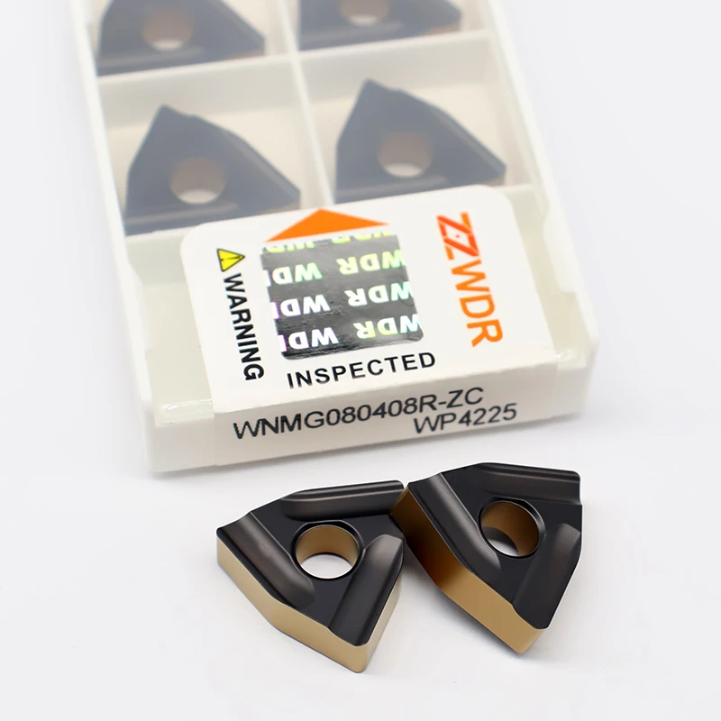 

WNMG080404 R ZC 4225 Lathe Cutter Carbide Inserts WNMG 080408 CNC External Turning Tool For Steel Double Color