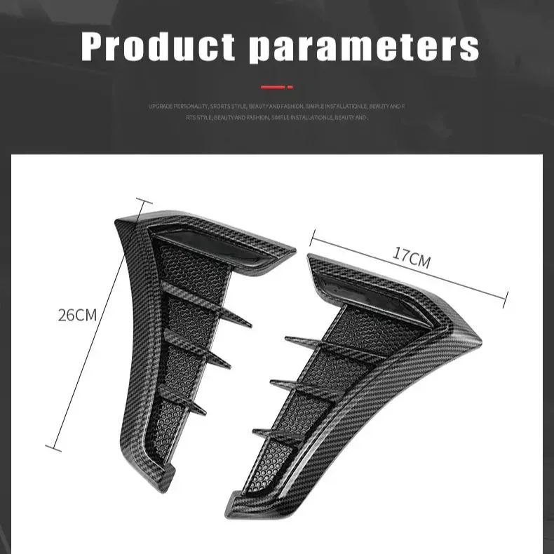 2Pcs Car Side Fender Vent Cover Trim Gift for Jeep Renegade Wrangler JK Grand Cherokee Compass Patriot Auto Exterior Accessories