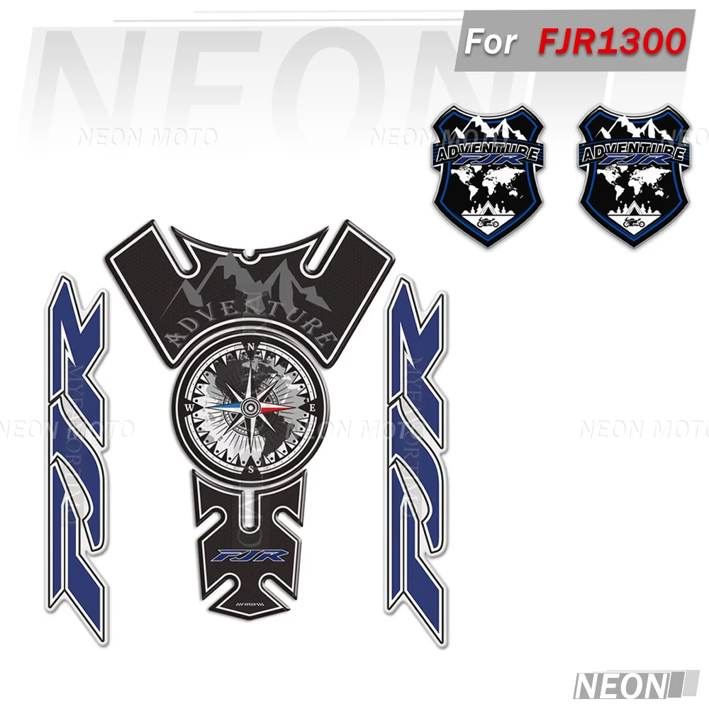 

For FJR1300 FJR 1300 ADVENTURE Motorcycles 3D Stickers Tank Pad Gas Fuel Oil Kit Side Fairing Decals Protector