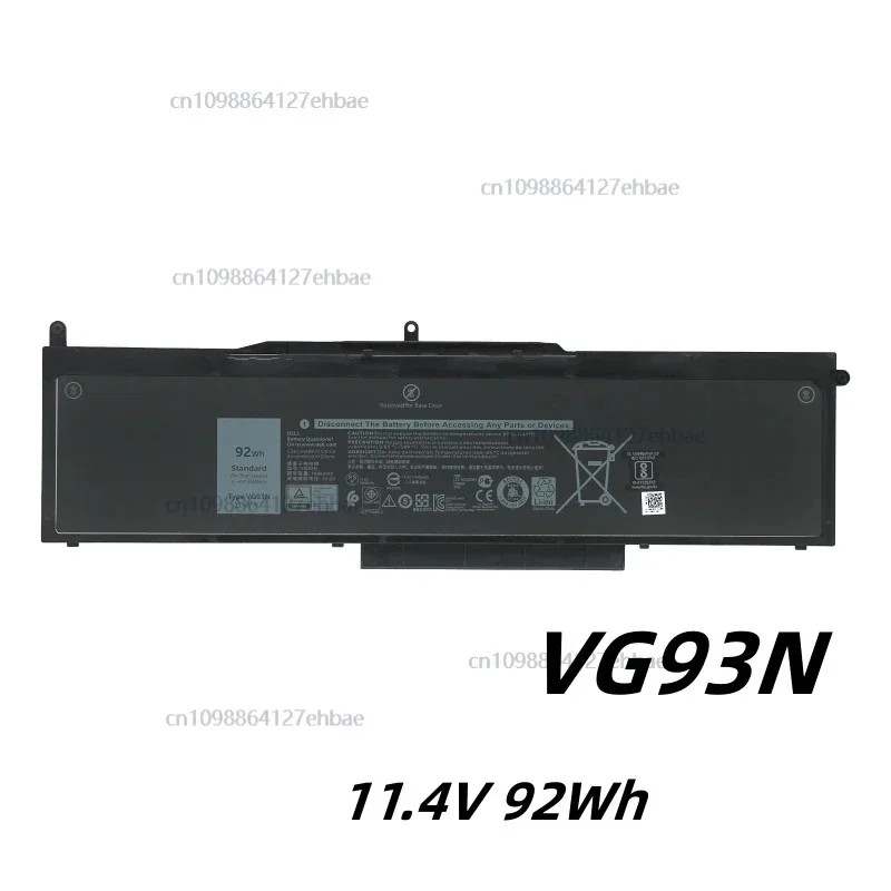 

VG93N 11.4V 92WH Laptop Battery For Dell Precision 15 3520 3530 M3520 M3530 Latitude 5580 5590 5591 WFWKK 0WFWKK NY5PG