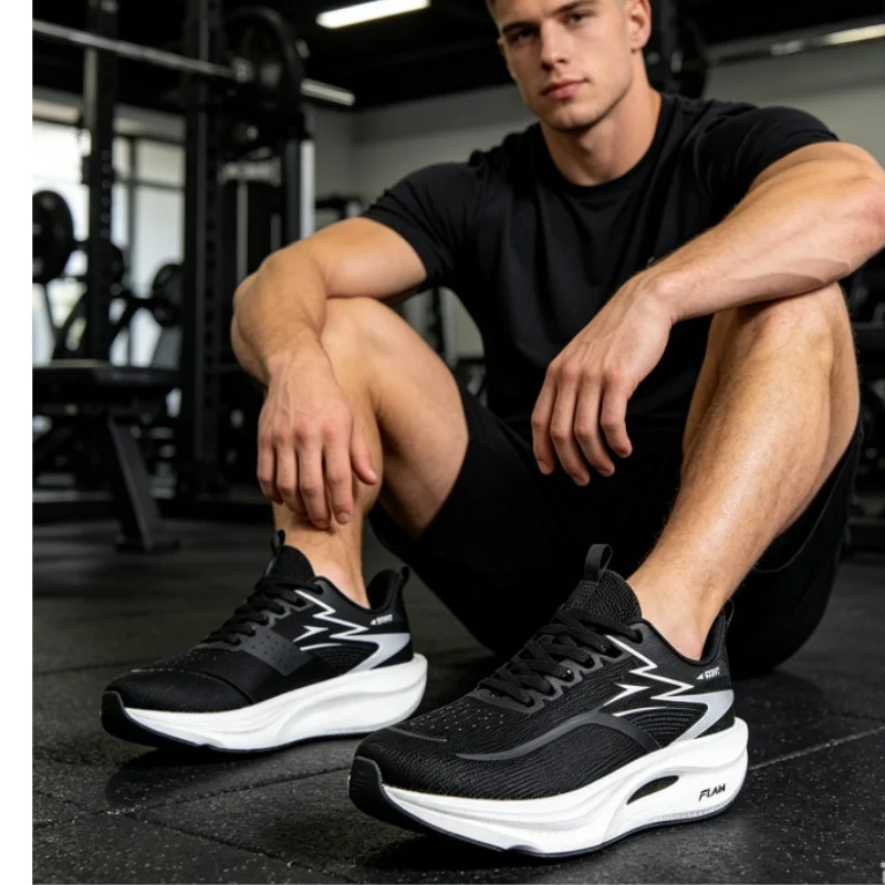 Marathon-Laufschuhe Spezialität Herren Sport-Sneaker mit Dämpfung Carbonplatte Atmungsaktiv Leichtgewichtig Bequeme Damen-Sportschuhe