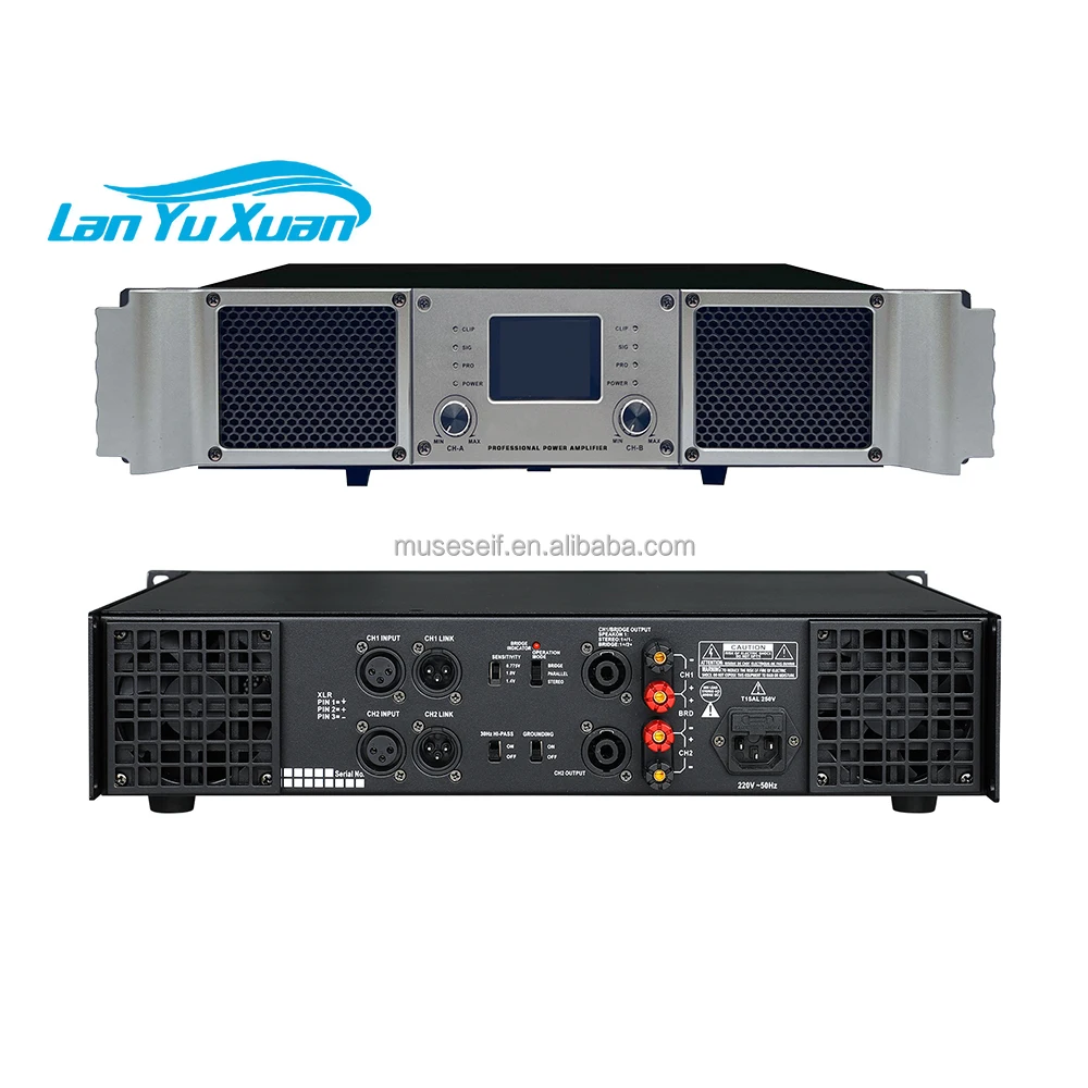 

EIF//MT2400 Series 2U Stereo Power Amplifier Low Power HiFi Audio Power Amplifier Two-channel Sound System 2*400W