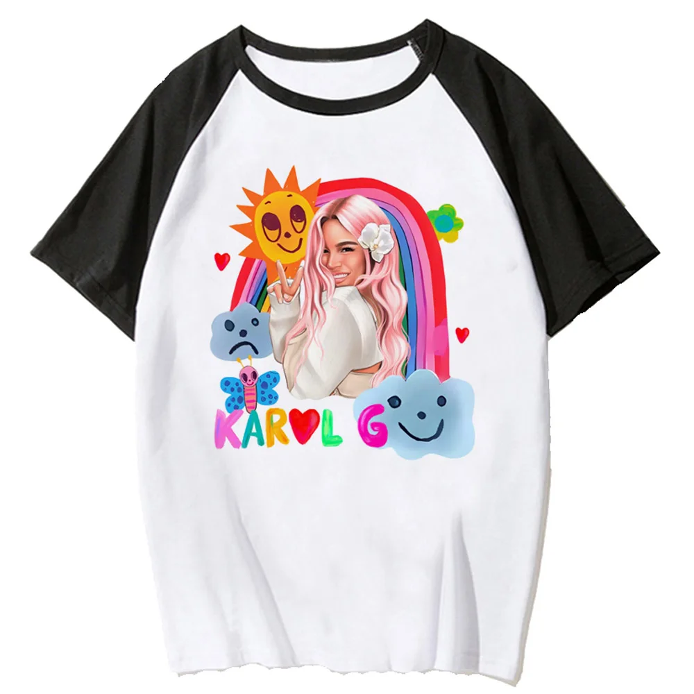 

Karol g Tee women anime summer funny Tee female comic graphic 2000s clothing