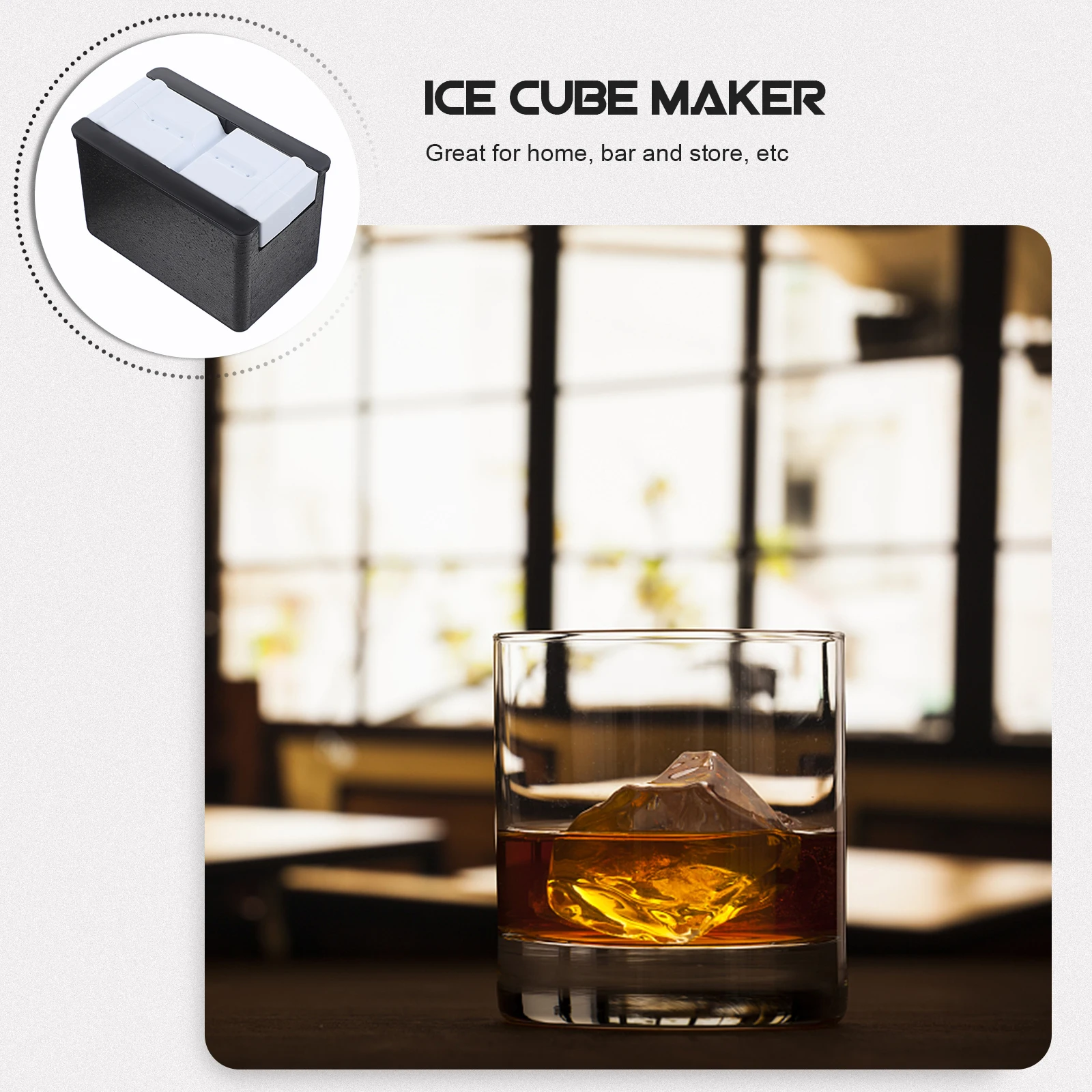 

Ice Cube Maker Creative Personalized Large Size Ice Maker Ice Cubes Maker Boxes for Home Bar Store (Rhinestone Style)