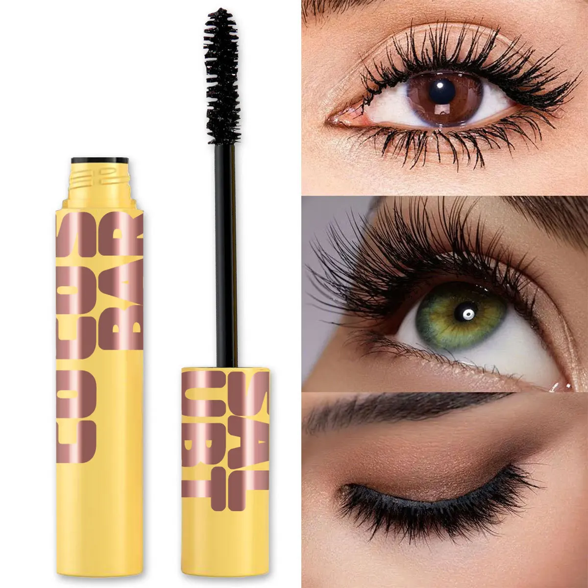 

Mascara waterproof long-lasting setting not easy to take off makeup curled up dense and non-smudging natural three-dimensional