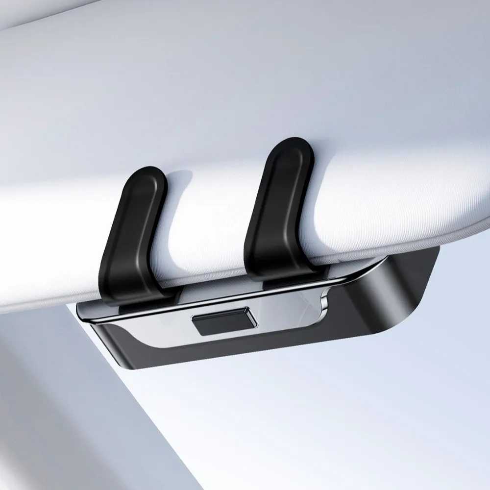 Premium Car Visor Glasses Case Flocking Inner ABS Eyeglasses Protection Box Storage Shock-proof Car Sunglasses Holder Automobile