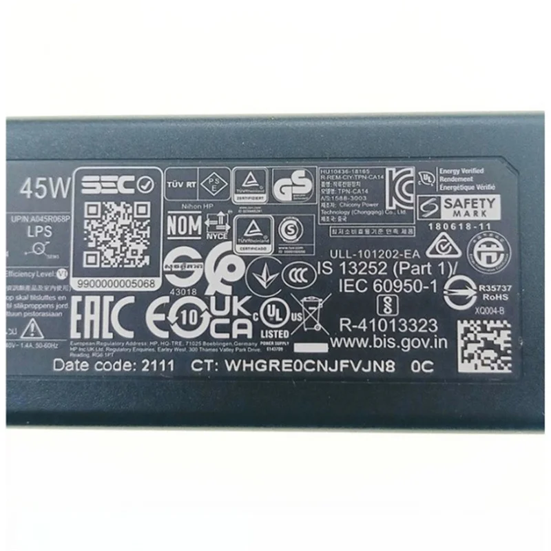 NEW ORIGINAL Laptop Power Adapter for HP 15-DW DY GR 45W 19.5V-2.31A TPN-CA14 741727-001 L25296-002