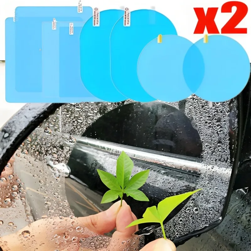 Автомобильная мягкая противотуманная пленка, автомобильная задняя зеркальная прозрачная непромокаемая Защитная Антибликовая прозрачная пленка для зеркала заднего вида