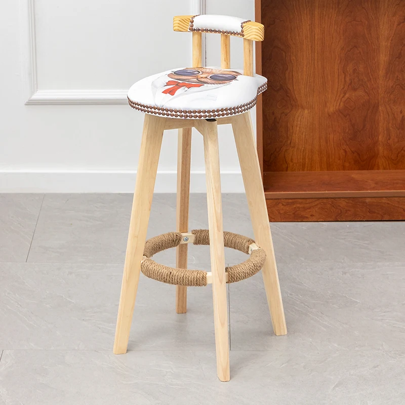 مقاعد المطبخ كرسي طويل الساق عالية المطبخ البراز جزيرة الحديثة مقاعد للبار الأخضر بار البراز مع مسند الظهر الطعام بار البراز الكراسي #6