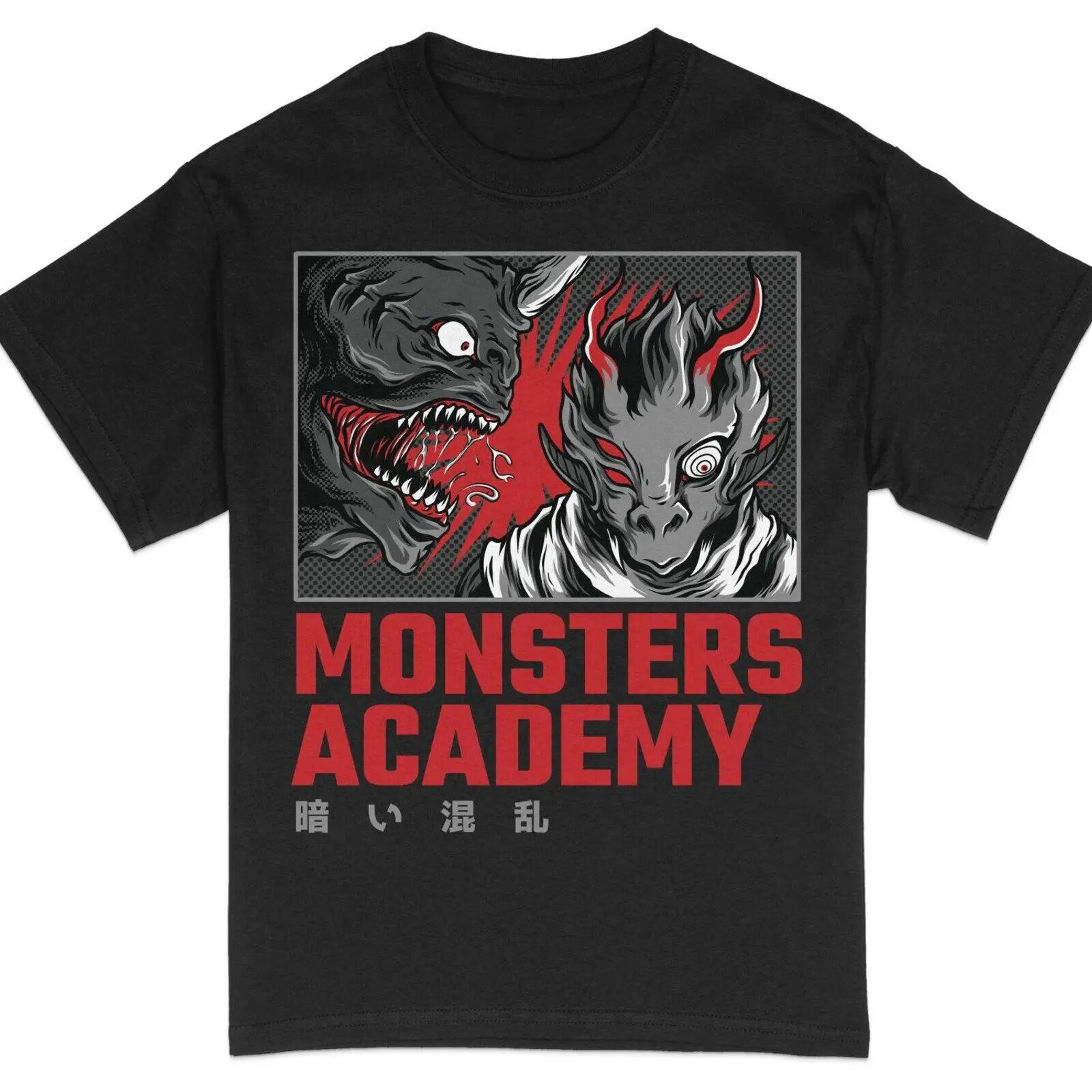 Monsters Academy T Shirt Horror Gothic Streetwear Dark Art