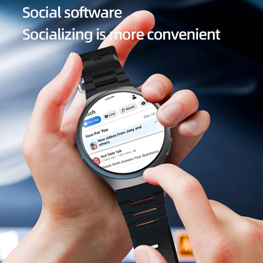 5G Smartwatch AMOLED 1.75'' Screen GPS Map HD Video Call 800W Camera Download Apps WIFI Sim Card Watches Android 4G Smart Watch