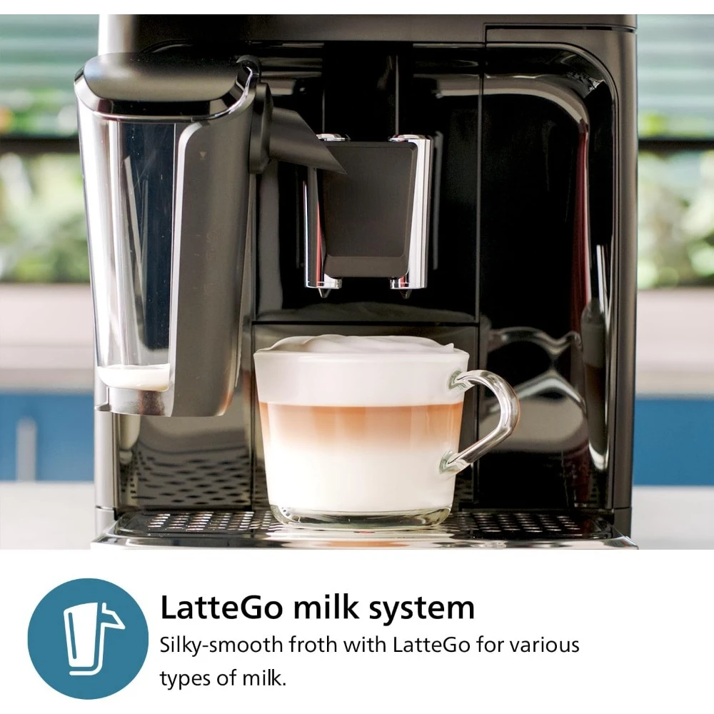 Máquina de café para 3200 séries, leite Frother e cafés gelados, 5 variedades, toque intuitivo Display, cafeteiras