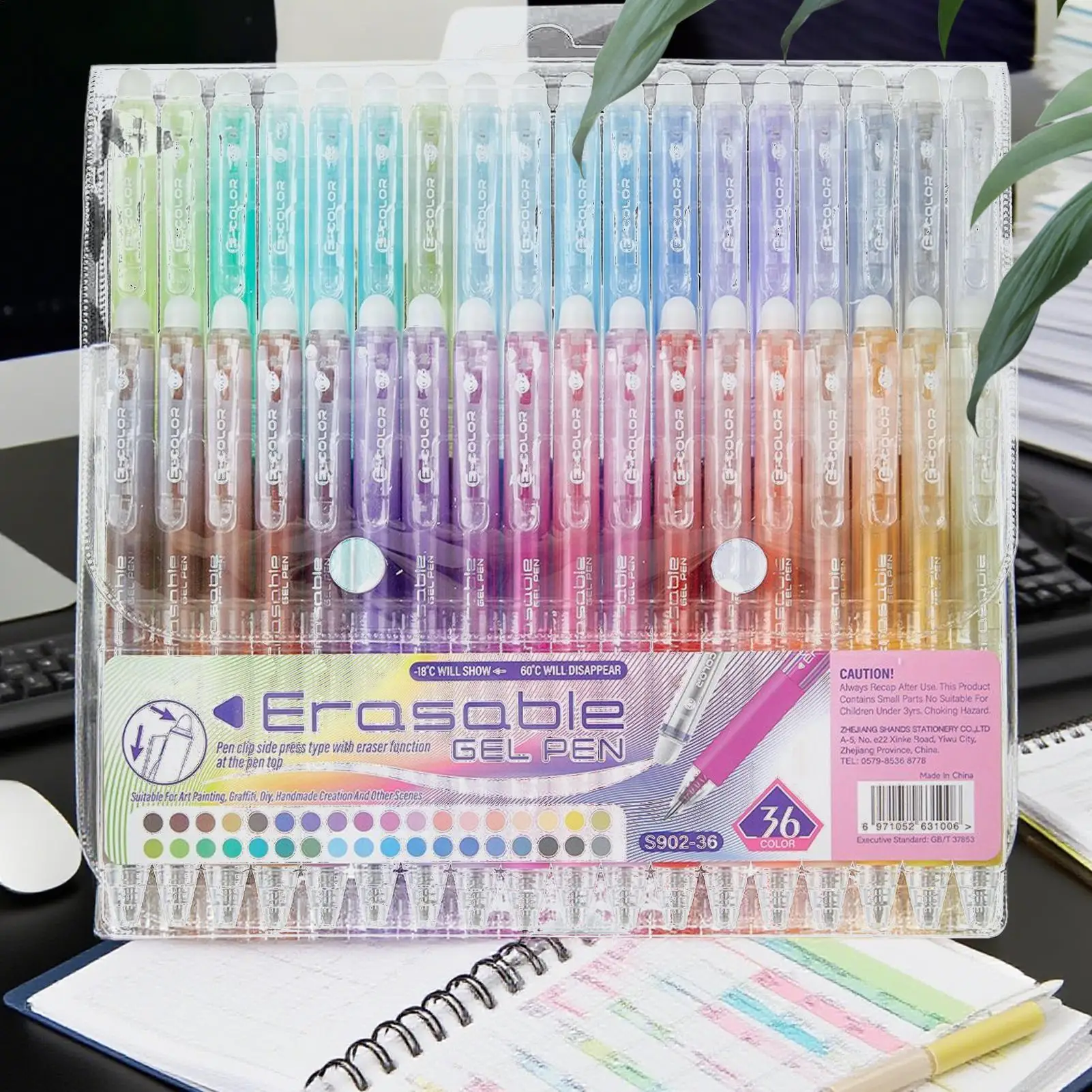 

Гелевые ручки, стираемые, 36 цветов, тонкие ручки для письма, письменные принадлежности, учебные аксессуары для рисования, маркировки, раскраски для классной комнаты