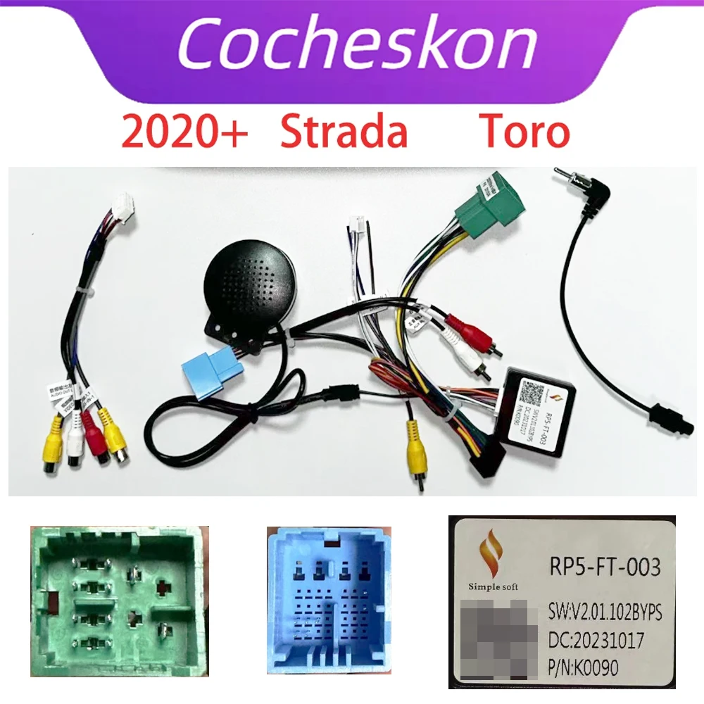 

16-контактный адаптер для кабеля электропроводки Android с Canbus Box для Fiat STRADA TORO Car radio