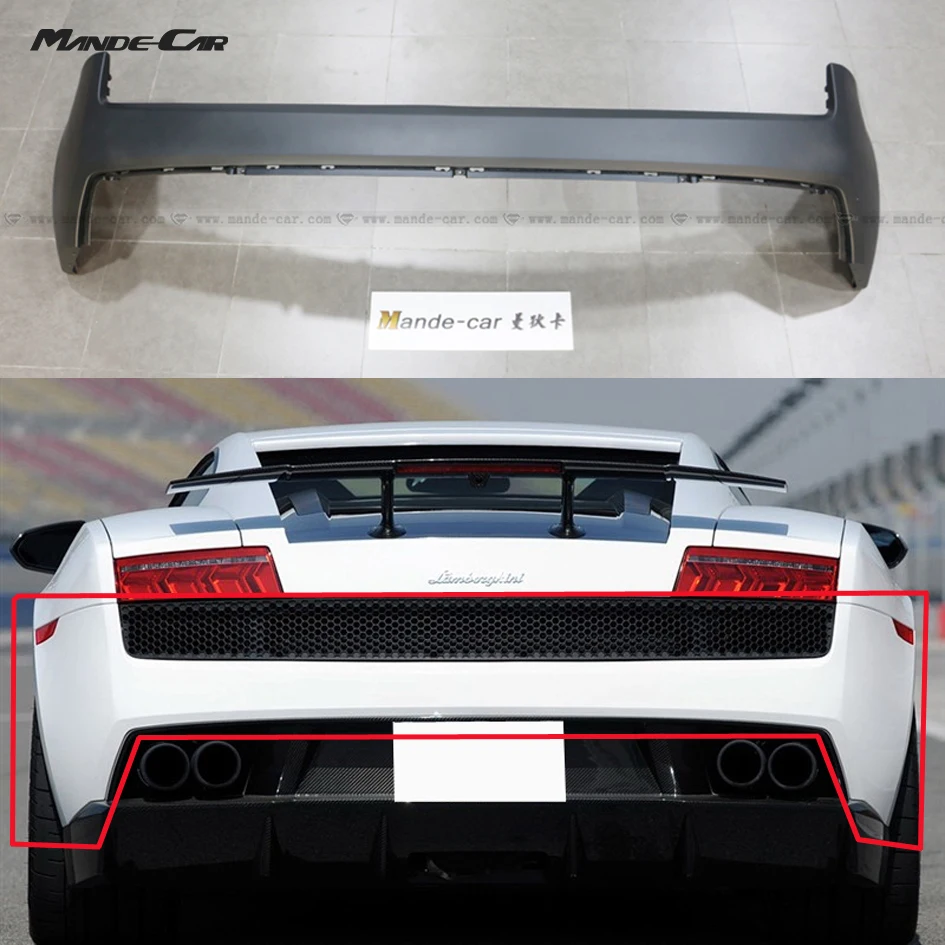 

MDK Rear Bumper Fiber Glass For Lambo Gallardo LP550 LP560 LP570 2003-2014 OEM Design FRP Body Parts