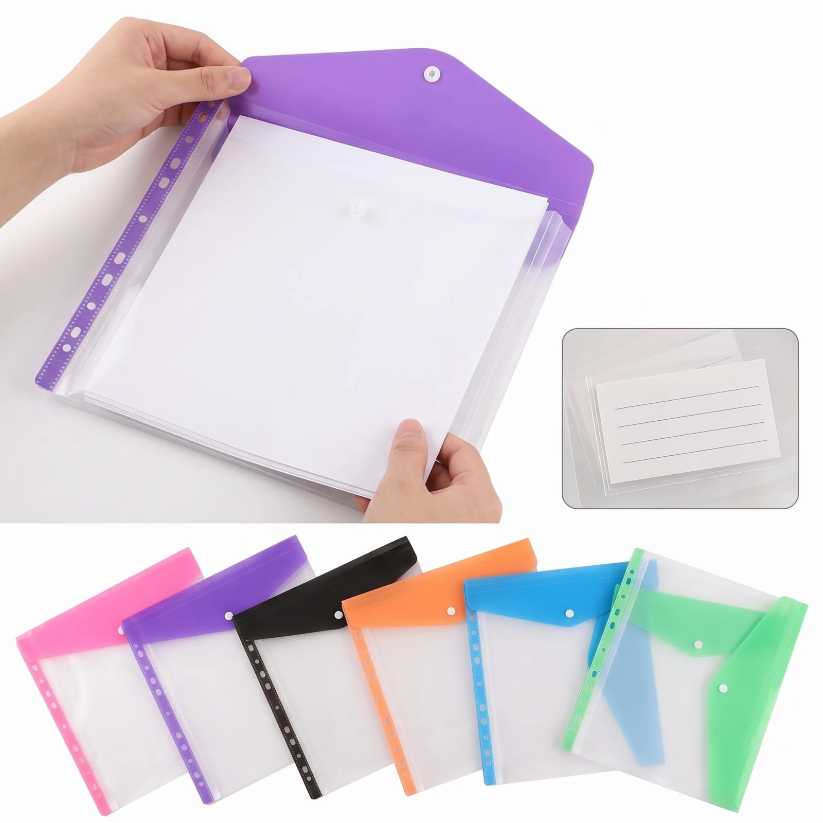 6pcs File Folders Expanding File Folder with Accordion Design for Document Organization School Office Supplies