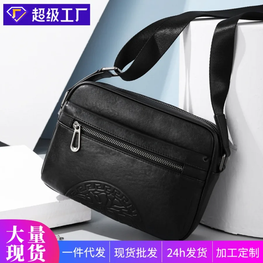 

【Новый стиль】Мужской рюкзак из натуральной кожи, мужская сумка-портфель, горизонтальная сумка из кожи первого слоя, мягкая кожаная сумка, деловая повседневная сумка.