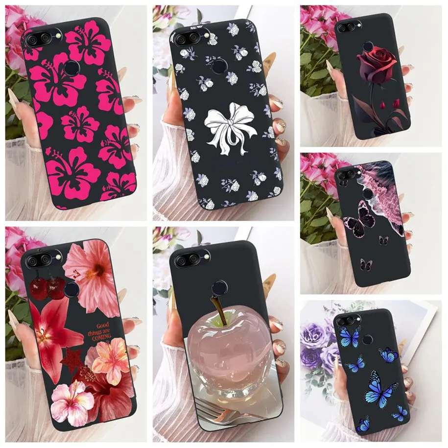 Чехол для Asus Zenfone Max Plus ZB570TL X018D, популярный мягкий черный силиконовый чехол с цветами и бабочками для Asus ZB570TL, новые чехлы