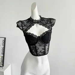 Women Sexy V Neck Hollow Out Chest Lingerie Solid Color Comfortable Embroidered For Female Top Crop Woman Underwear Seamless Bra