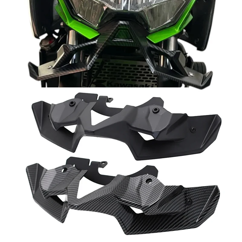 Carbon Black Motorrad Z 900 Naked Frontspoiler Winglet Aerodynamischer Flügel Kit Spoiler Neu für Kawasaki Z900 2020 2021 2022