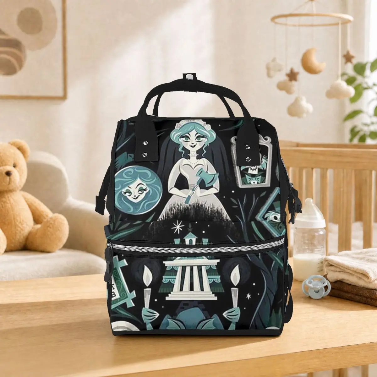 Haunted Mansion Stretching Student Backpack School Bag Hiking Travel Daypack for Men Women Bookbag Shoulder Bags