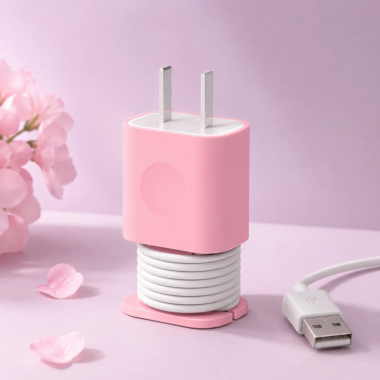 1Pc Silicone Charger Protective Case Cable Organizer Cord Winder Anti Scratch Dustproof Storage Cover for Power Adapter