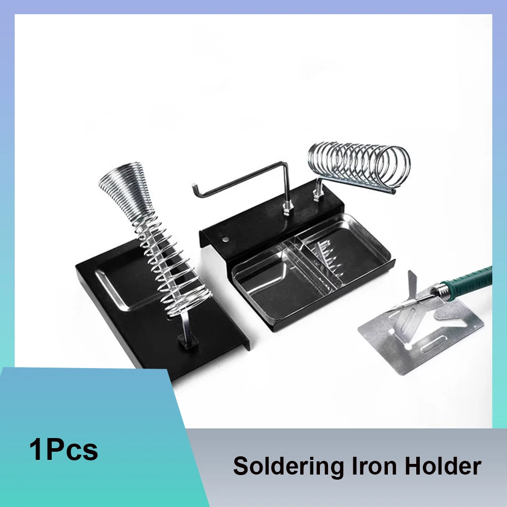 Spring Type Metal Soldering Iron Holder Dual Use Handheld Protable Support Stand Welding Wire Rack Maintenance Hardware Part