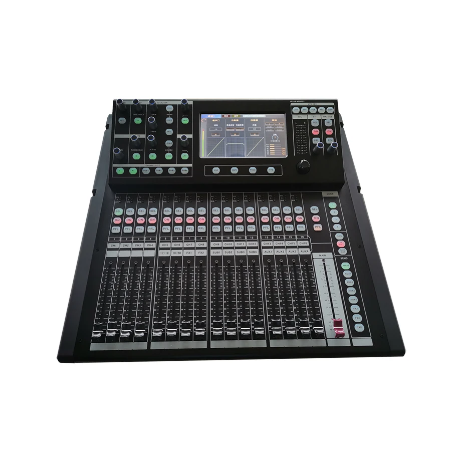 20-Channel Professional Digital Mixer Built-In Sound Card Mixing Console with USB Interface Shows Audio & Video