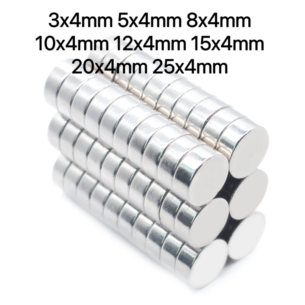 

Суперсильные круглые магниты x 4 мм Мощные магниты для холодильников, поделок, строительных, научных, поделок и офисных магнитов