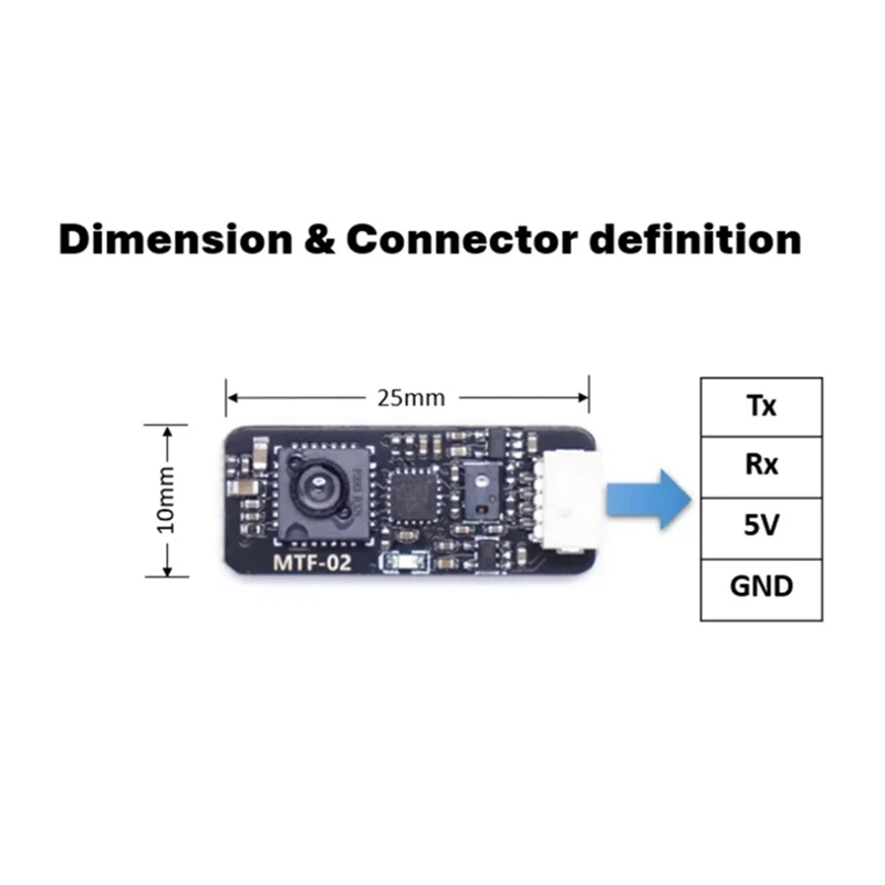 تدفق بصري ومستشعر ليزر ، متوافق مع Arduino ، PX4 ، INAV