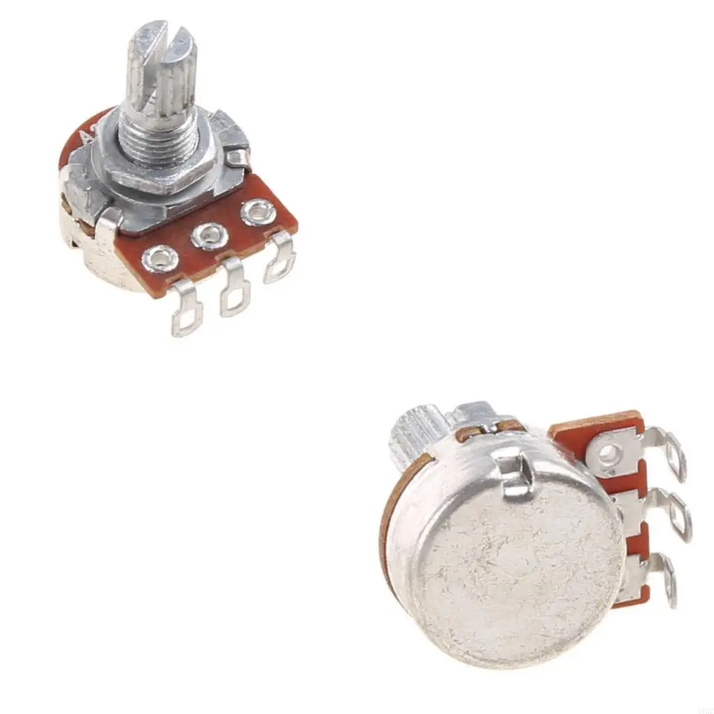 3pcs A250k Potentiometer Splined Pot Electric Guitar Bass Effect Amp Tone Volume