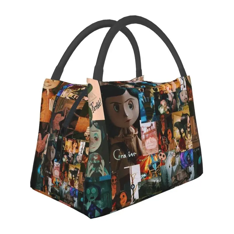 

Изготовленная на заказ сумка для обеда Coraline, женские холодильники, термоизолированные ланч-боксы для офисных путешествий