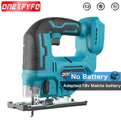 Electric Cordless Electric Jig Saw Portable Multi-Function Woodworking Power Tool Adjustable Home DIY for 18V Makita Battery