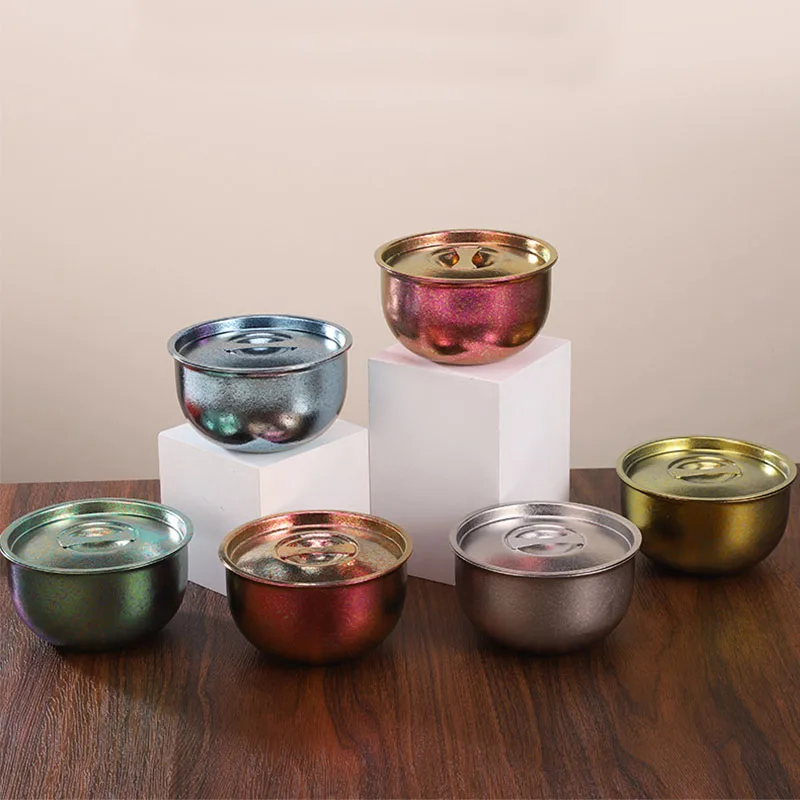 550ml Pure Titanium Steamed Egg Bowl With Lid,Single-layer,Bacteriostatic,Antibacterial Tableware,Home/Travel/Camping Soup Bolw
