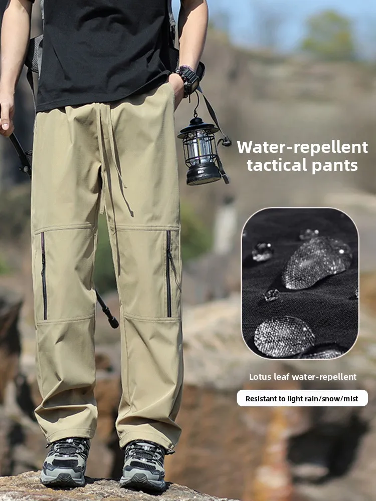 

Мужские весенне-осенние новые повседневные брюки для спецодежды, водонепроницаемые брюки больших размеров, уличные прямые брюки