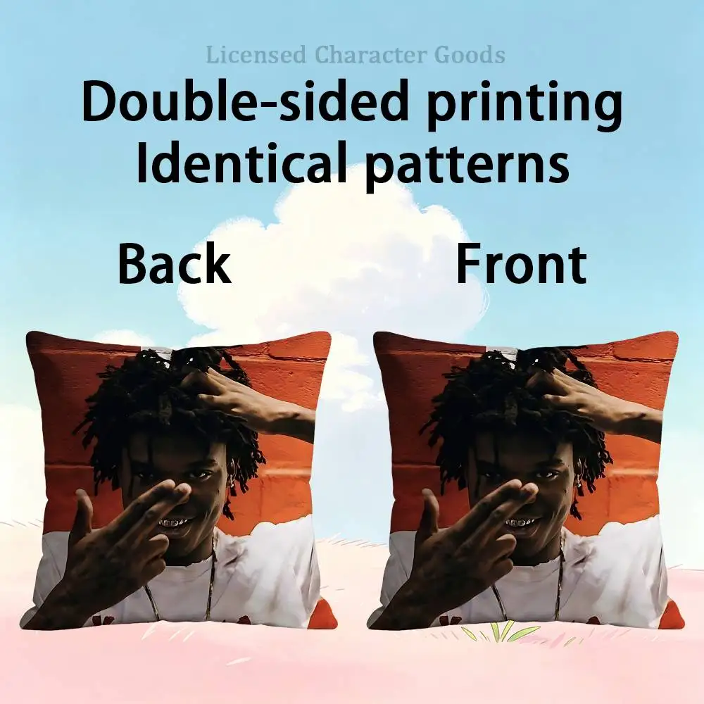 Rapper L-Lucki Print Cushion Cover Aesthetic Bedroom Decor 30x30 65x65 40x40 45x45 50x50 cm