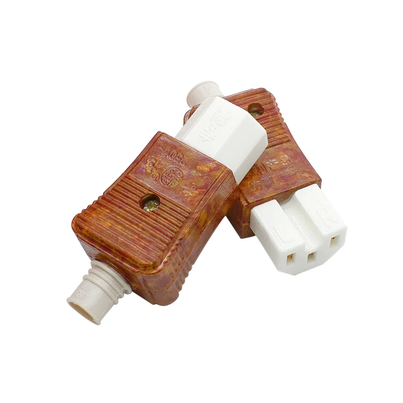 CE Copper IEC320 C13 C14 C15 UPS PDU Connector Power Cord Rewirable Cable Wiring Plug Female AC Power Socket Plug