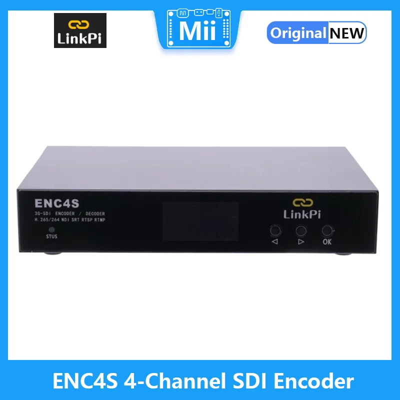 

Link Pi ENC4S 4-Channel SDI Encoder , 4K Decoder SRT, NDI, RTMP Live Streaming H.265+smartP 4K60 HDMI output 2GB DDR4 RAM