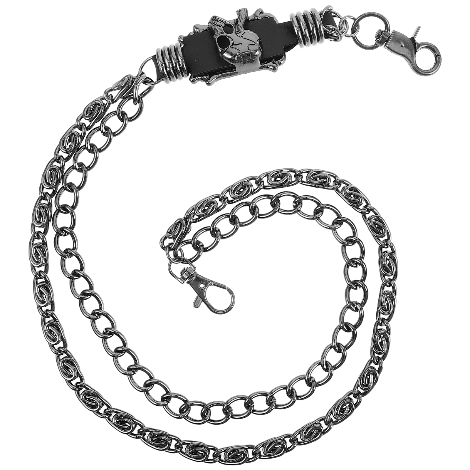 

2pcs Metal Pants Chains Fashion Skull Chain for Men Women Goth Punk Jewelry Jean Accessory Easy Installation