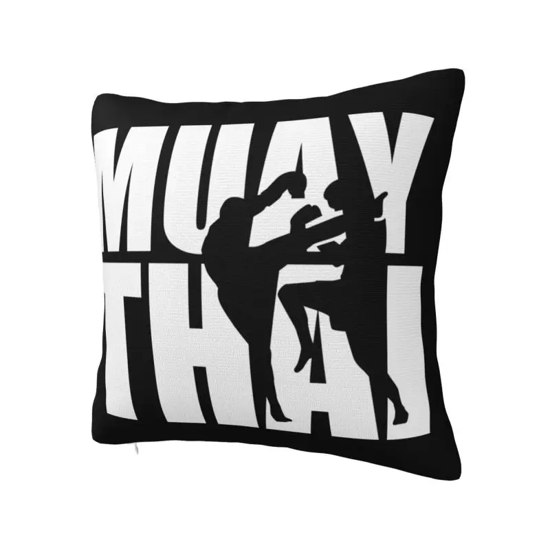 Muay Thai Pillow Case Bedroom Decoration Luxury Thailand Fighter Kickboxing Martial Cushion Decoration Salon Square Pillowcase