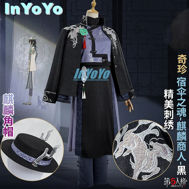 InYoYo Black Guard White Guard Cosplay Costume Identity V The Soul of Umbrella Under the Truth Game Suit Chinese Hanfu With Hat