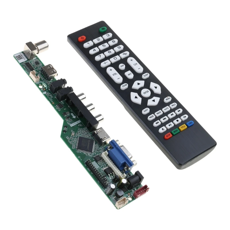 TV Motherboard T.SK105A.03 Universal LCD TV Controller Driver Board PC/TV/USB Interface High Performances Replacement