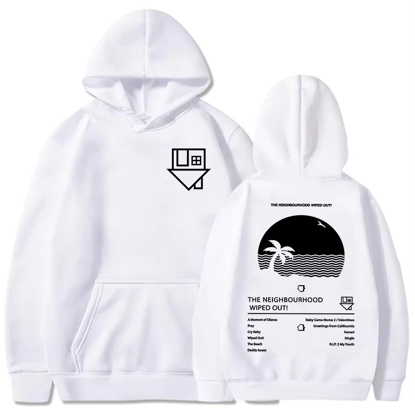 Album Wiped Out Printing Hoodies NBHD The Neighbourhood Band Sweatshirts LongSleeve Hooded Pullovers Environmental Protection
