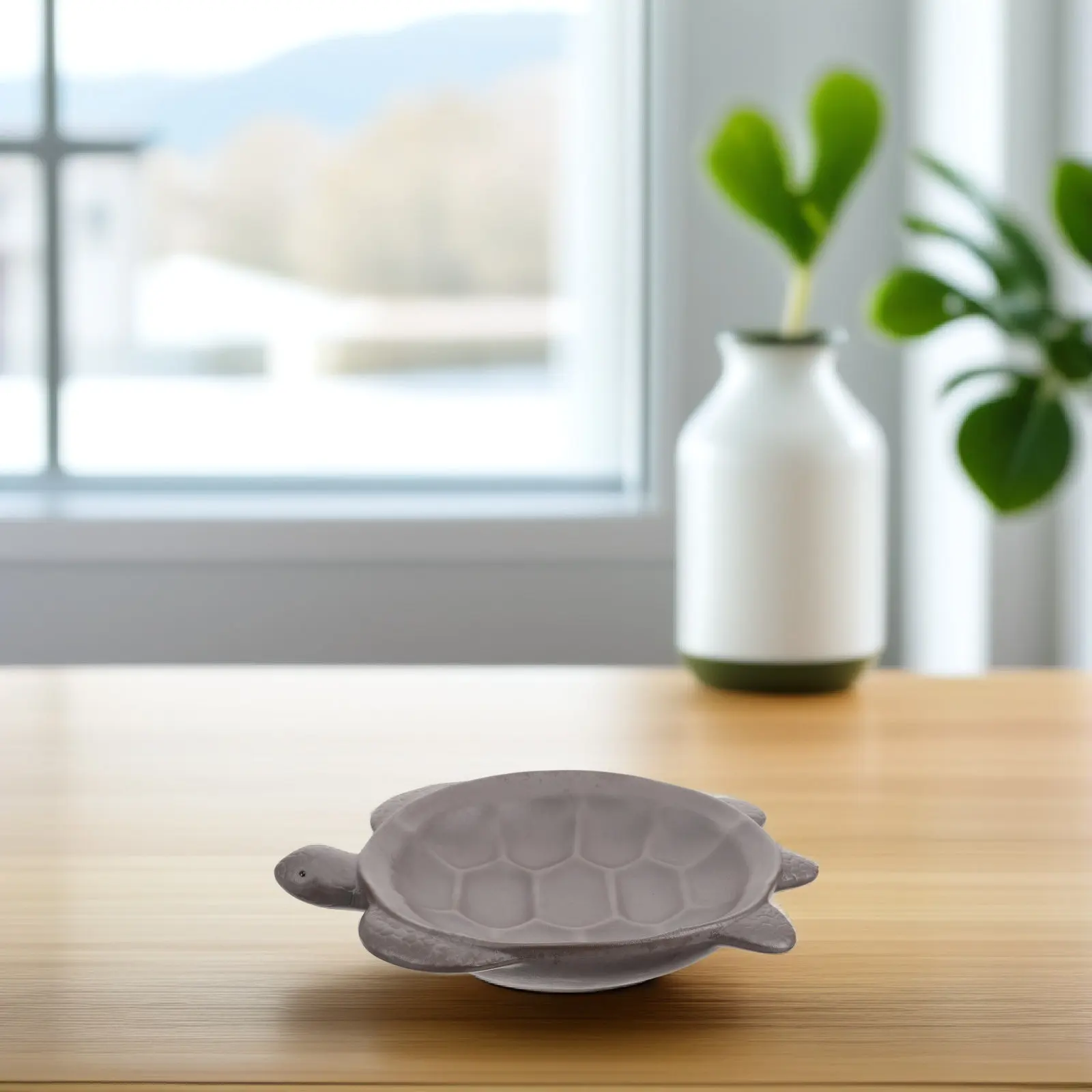 8 Inch Turtle Shaped Ceramic Plant Saucer Reusable Pot Tray for Indoor Plants Water Resistant Drip Tray for Flower Pots Planter