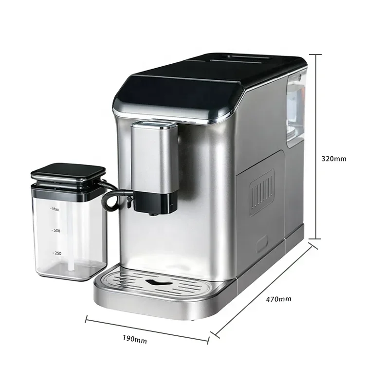 ETG-911TDS Series Commercial Fully Automatic Intelligent Coffee Machine, Espresso Cappuccino Latte Machine with Milk Can