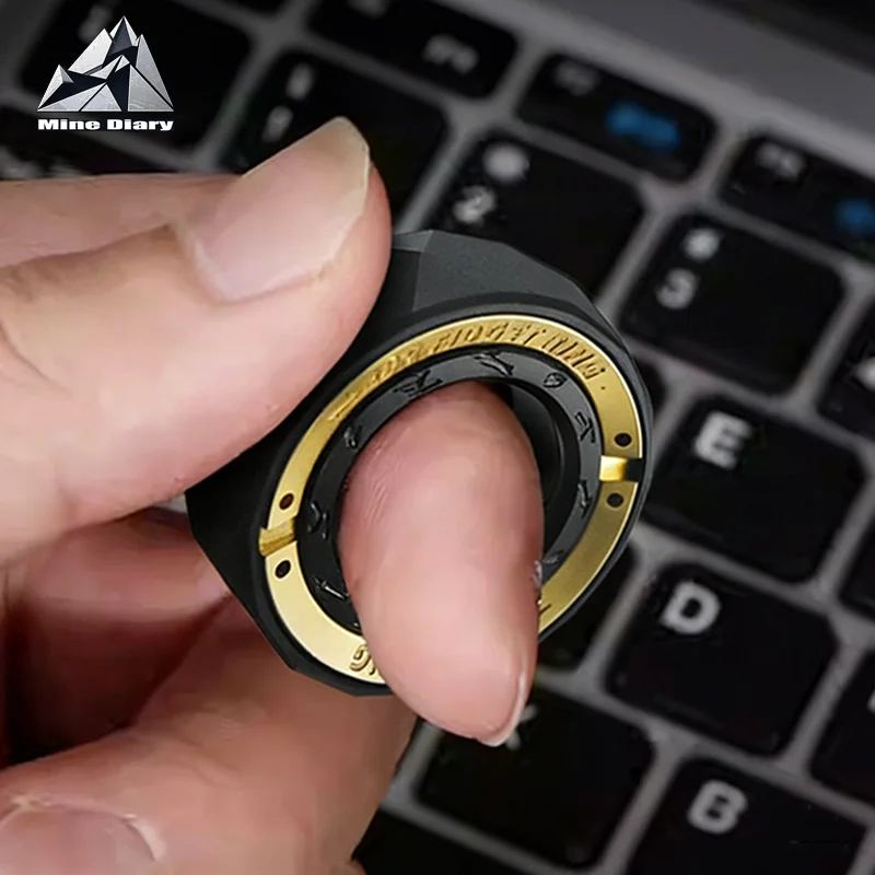 Mechaniczny Pierścień Antystresowy EDC Ze Stali Nierdzewnej Z Mechanizmem Szczękowym Magnetyczny Dla Dorosłych Spinner Antystresowy Na Biurko Zabawki Antystresowe