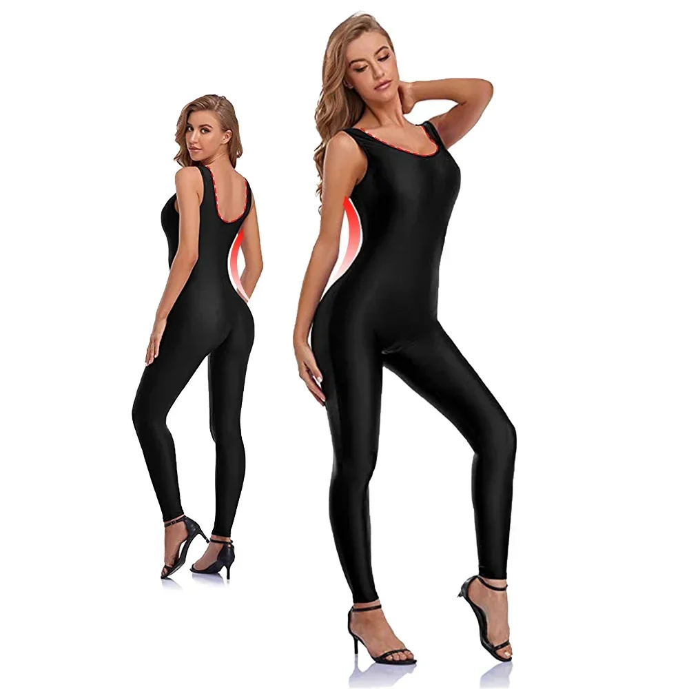 Aoylisey Frauen ärmellose Unitard Ganzkörper Dance wear U-Ausschnitt Ballett Tanz Skinny Jumps uit Gymnastik Workout Yoga Stage Tank