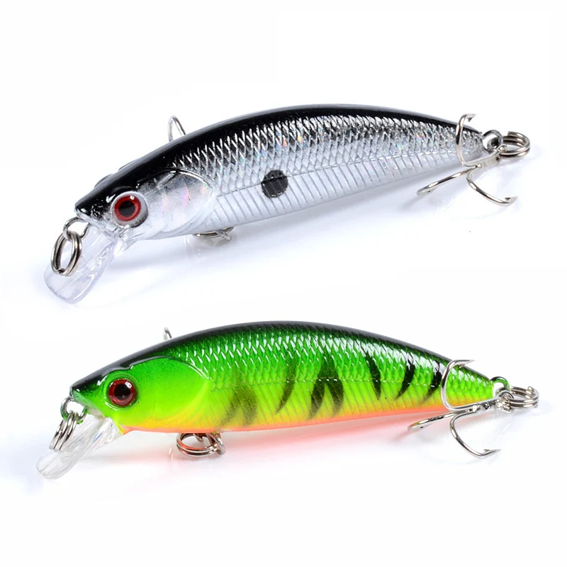 Minnow Fishing Lure 67mm 5g 3D Eyes Crankbait wobbler Artificial Plastic Hard Bait Fishing Tackle